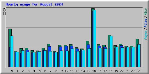 Hourly usage for August 2024