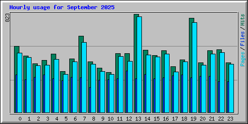 Hourly usage for September 2025