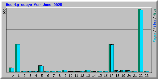 Hourly usage for June 2025