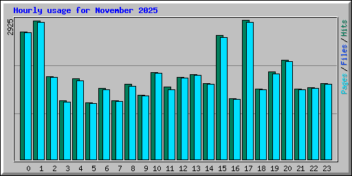 Hourly usage for November 2025
